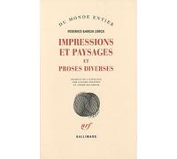 Impressions et paysages - Proses diverses
