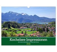 Impressions Kochelsee - Une année en images au bord du silence, Version française (Calendrier mural 2026 DIN A3 portrait), Calendrier CALVENDO mensuel