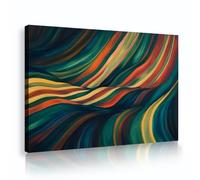 Impressions modernes à vagues fluides sur toile Art mural abstrait coloré Peinture murale à texture à l’huile Illustration esthétique Image pour la décoration du salon et de la chambre 75x115cm