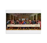 Impressions murales de la Renaissance - La Cène de Léonard de Vinci, scène religieuse avec Jésus et disciples - Poster imprimé photo d'art sur toile pour décoration d'intérieur, chambre à coucher