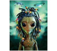 Impressions murales lenticulaires 3D LiveLife - Aliendred de Deluxebase. Affiche 3D d'Alien sans cadre. Un parfait ornement mural. Œuvre originale sous licence de l'artiste renommé, David Penfound