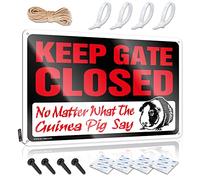 Impressions murales personnalisées, cadeau pour femme, résistante à la décoloration, inscription Keep Gate Closed No Matter What The Guinea Pig Say For Home Kitchen | Happy Vintage Decor for Cottage