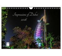 Impressions of Dubai 2026 (Wandkalender 2026 DIN A4 quer), CALVENDO Monatskalender: Dubai-Impressionen