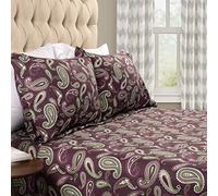 Impressions Parure Flanelle de Coton, pour lit Simple, Motif Cachemire, Violet, 33x12,7x25,4 cm