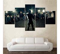 Impressions sur Toile 5 Panneaux Muraux La Saison Walking Dead Tableau Decoration Murale Tendu sur Chassis Encadrée,Toile Salon Tableaux Murale Decoration
