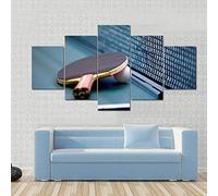 Impressions Sur Toile,5 Tableau Peinture,Décoration Maison Moderne,Modulaire Panneaux Motif Tableau,Cadeau D'Anniversaire, Sports De Ping-Pong Avec Cadre 100 X 50 Cm Affiche De Photo D'Art De Mur D'H