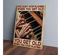 Impressions sur toile de pianiste « On n'arrête pas de jouer quand on vieillit »