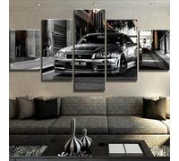 Impressions sur toile moderne Home Mur Décor Skyline Gtr R34 Rapide et en colère 5 pièces Toile Imprimer Image modulaire Art HD Peinture Œuvres d'art