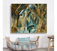 Impressions sur toile Peinture à l'huile Georges Braque《Le parc aux Carrières Saint-Denis》Oeuvre d'art Moderne Mur Décoration de la maison 80x100cm Sans cadre