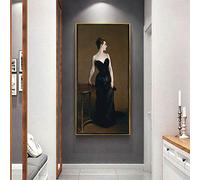 Impressions sur toile peinture à l'huile John Singer Sargent《Portrait de Madame X》uvre d'art affiche photo moderne mur décoration de la maison 30x60cm sans cadre