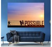 Impressions sur toile « Rien n'est impossible », citation et motivation, décoration pour la maison et le bureau