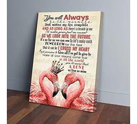 Impressions sur toile « Tu seras toujours le flamant rose miracle »