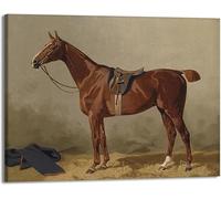 Impressions Sur Toile Vintage De Chevaux, Affiche D'Art Mural Rustique, Peinture De Ferme, Images Murales D'Art Équestre Antique, Pour Décoration De Salon 50x70 Cm, Sans Cadre
