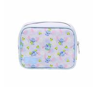 Impressions Vanity Stitch Hoppin Around Trousse de maquillage pour voyage, en cuir Saffiano synthétique, trousse de maquillage pour femme avec intérieur doublé, poches coulissantes, trousse de