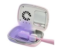 Impressive Smile Mini brosse à dents UV rechargeable avec ventilateur et cordon USB pour voyage ou maison, longue durée de vie de la batterie et ventilation améliorée du boîtier (blanc)