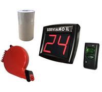 IMPRETECH INTERNATIONAL GROUP, TURNIX Gestion de la fila d'attente System Complet My-Turn (LED Rouge) avec Radiocommande