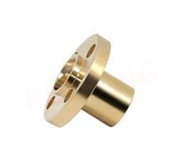 Imprimante 3D à vis à billes, machine-outil CNC T5 T6 T8 T10 T12 T16 T20 pas d'écrou de vis 1mm/2mm bride écrou en laiton plomb 1/2/4/8/10/12mm/14mm écrou de vis trapézoïdal ( Size : T16 Pitch 4 Lead