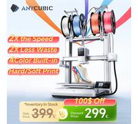 Imprimante 3D ANYCUBIC Kobra X, vitesse d'impression maximale de 600 mm/s, économie de temps et de matériaux de 2 fois plus, impression jusqu'à 19 couleurs, détection IA.