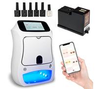 Imprimante 3D mobile pour nail art, robot d'impression automatique avec panneau de commande et Wi-Fi, 3000 photos personnalisées intégrées, machine intelligente pour salons et boutiques à domicile.