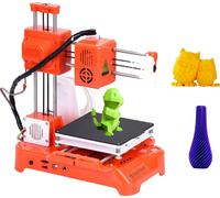 imprimante 3D pour enfants, taille d'impression 100x100x100 mm, impression à un bouton, orange