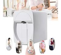 Imprimante 3D Pour Ongles (25 Secondes), Compatible Avec APP/DIY/WiFi/USB, Imprimante Numérique Mobile Pour Nail Art, Machine Portable De 2400DPI, Impression Et Séchage Simultanés(White)