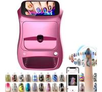 Imprimante 3D pour Ongles, Dessin Rapide en 10 Secondes, Résolution 1200 Dpi, Connectivité Wi-FI/Création De Nail Art à Faire Soi-Même, écran Tactile, Nombreux Motifs De Nail Art Intégrés