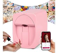 Imprimante 3D pour Ongles, Imprimante Numérique Mobile pour Nail Art, Machine Peinture À Ongles Portable, 30 Secondes Travail, Connexion À L'application, 16 Langues, Galerie De Design Pink