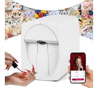 Imprimante 3D pour Ongles, Portable Machine a Ongle, Compatible avec Les App/DIY, Dessin Rapide en 30 Secondes, pour La Beauté Et Les Soins Personnels, Ongles pour Filles White