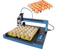 Imprimante à jet d'encre automatique pour œufs - Machine de codage continue 36 pièces/11 secondes avec panneau tactile et hauteur de buse réglable pour imprimer des chiffres, des logos, des textes