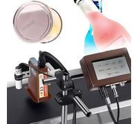 Imprimante à jet d'encre continue, codeur de date automatique pour code à barres QR image d'étiquettes de lot, écran tactile, largeur d'impression de 25,4 mm