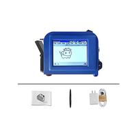 Imprimante à jet d'encre Étiquette d'imprimante à jet d'encre portable de 12,7 mm Mini, imprimante portable, code de lot QR Bar Numéro de date Logo Date d'expiration T-shirts ( Color : Only Bule Print