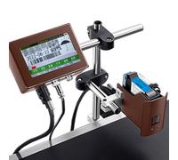 Imprimante à jet d'encre industrielle - Codeur de lots automatisé pour l'impression de texte, de chiffres, de dates de fabrication/d'expiration, de codes QR, de codes-barres et de graphiques