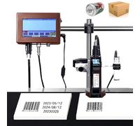 Imprimante à jet d'encre industrielle - Équipement de marquage de codage automatique avec écran LCD, codeur de date et de lot multilingue en ligne pour ligne de production, étiquetage de texte et de
