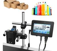 Imprimante à jet d'encre industrielle, machine de codage en ligne, machine de codage automatique à jet d'encre avec écran tactile HD, données variables, codage de date et de numéro