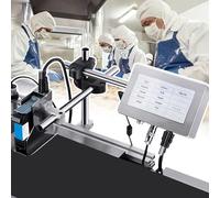 Imprimante à jet d'encre industrielle pour codage automatique, support multilingue, capacité de pulvérisation latérale et inférieure, idéale pour l'impression de textes, chiffres, codes QR