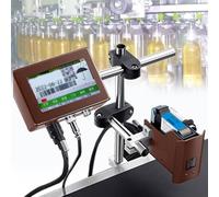 Imprimante à jet d'encre industrielle pour codage de date et de texte, prend en charge l'impression Excel, BMP et USB, fonctionnement en ligne pour les lignes de production
