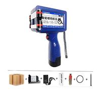 Imprimante à jet d'encre portable 5 Languages 12.7mm Image Picture QR Code Serial Number Portable Mask Online Printer Hand Jet Handheld Thermal Inkjet TIJ Printer Impression rapide sans décalage(Korea