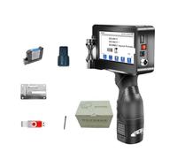 Imprimante à jet d'encre portable, 600DPI 24 langue code à barres pistolet à main imprimante 12.7mm hauteur d'impression Portable imprimante à jet d'encre Portable Machine de codage Séchage rapide sur