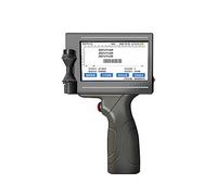 Imprimante à jet d'encre portable, Codage tenu dans la main intelligent, étiquette de logo bouchon bouteille 12,7 mm empaquetant l'imprimante à jet d'encre portative multifonction(Black original ink)