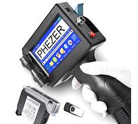 Imprimante à jet d'encre portable de 12,7 mm - Machine de codage à séchage rapide avec écran tactile de 4,3" pour code à barres et code QR - Prend en charge 25 langues