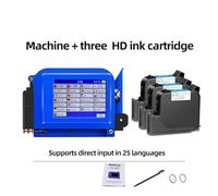 Imprimante à jet d'encre portable, Imprimante à jet d'encre portable 25,4 mm, petite imprimante de numéro de lot de code QR, encre à séchage rapide sans décoloration pour texte/code-barres/logo/code Q