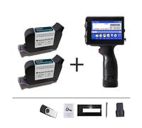 Imprimante à Jet D'Encre Portable, Imprimante d'étiquettes 12,7/25,4 mm, imprimante à jet d'encre portable, QR Bar numéro de lot logo motif machine de codage portable Impression Intelligente à SéChage