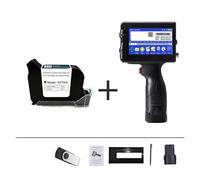 Imprimante à Jet D'Encre Portable, Imprimante d'étiquettes 12,7/25,4 mm, imprimante à jet d'encre portable, QR Bar numéro de lot logo motif machine de codage portable Impression Intelligente à SéChage