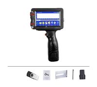 Imprimante à Jet d'encre Portable, Imprimante portable 12,7/25,4 mm, imprimante à jet d'encre portable, QR Bar Code de lot Date Numéro Logo Date d'expiration, 24 langues ,pour Date Code à barres Numér
