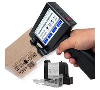 Imprimante à Jet D'encre Portable,Machine D'Impression De Texte,De Code-Barres,De Logo,D'Image,De Date SpéCifique,Hauteur D'Impression :2-12,7 Mm, Avec éCran Tactile De 4,5 Pouces,Chinois/Anglais