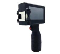 Imprimante À Jet D'encre Portative, 1/2 Pouces, Codeur Laser Tactile, Machine D'impression D'étiquettes, Avec Importation USB QR/code-barres/Date/Logo, 12.7mm Facile à Utiliser(Red ink - Printer)