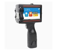 Imprimante à jet d'encre portative 12.7mm, pistolet d'impression de codes-barres, Date de Production, Carton, métal et plastique, Machine d'impression de marquage de logos Impression multiformat(Black