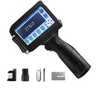 Imprimante à jet d'encre portative avec écran LED de 10,9 cm, hauteur de 0,07 à 1,3 cm, pour étiquettes, logo, codes-barres, date graphique, etc. Prend en charge 14 langues (anglais/espagnol, etc