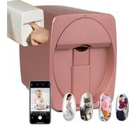Imprimante à Ongles 3D Intelligente (Reconnaissance Ia Des Ongles), Résolution D'impression 2400 Dpi, Machine De Peinture à Ongles Mobile Portable, Compatible Wi-Fi/DIY/USB,RoseGold