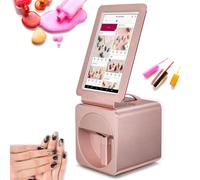 Imprimante à ongles 3D intelligente Robot numérique mobile Nail Art Stamping Printer avec écran tactile 10.1 Imprimante à ongles 3D Support WiFi/DIY, pour studio de manucure/manucure/imprimante pink